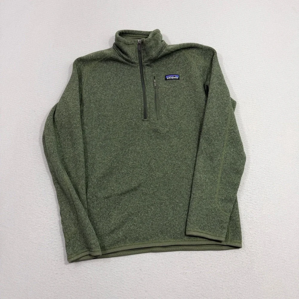 Patagonia Fleece Pullover Medium Green Better Sweater 1/4 Zip Outdoors 25522